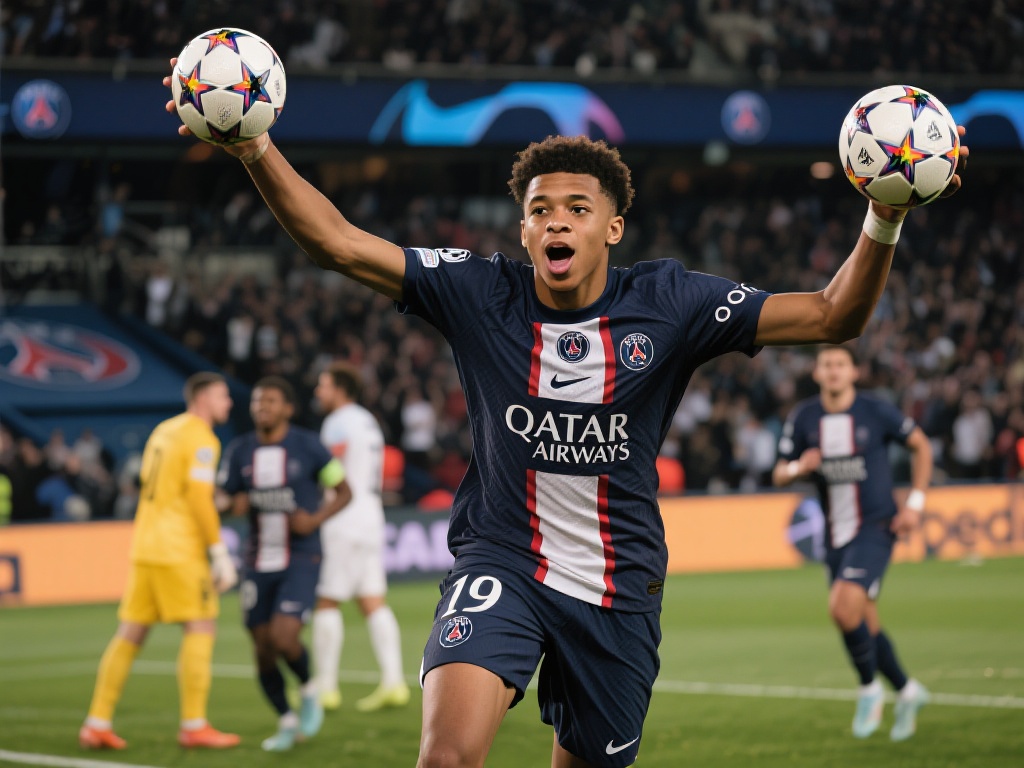 巴黎大胜!6-1狂屠圣埃蒂安 杜埃双响领跑22分 在这场瞩目的对决中,19岁的杜埃成为了万