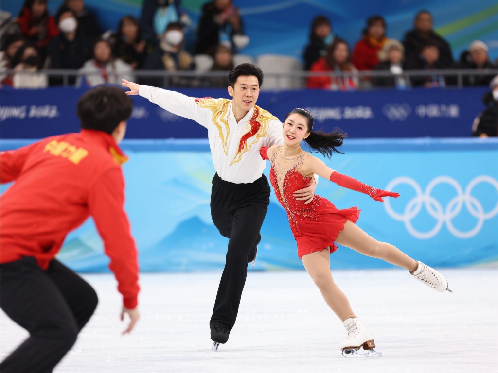 中国双人滑曾凭借出色表现多次登上国际舞台